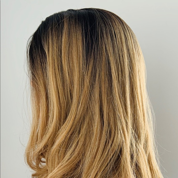 Very Pretty Ombre Golden Brown 20” Premium Fiber Lace Front Wig - Picture 5 of 8